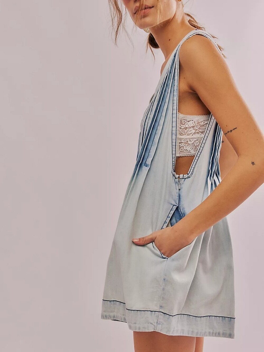 Free People Jean Webster Romper The Beach Wash Size S - Picture 12 of 12